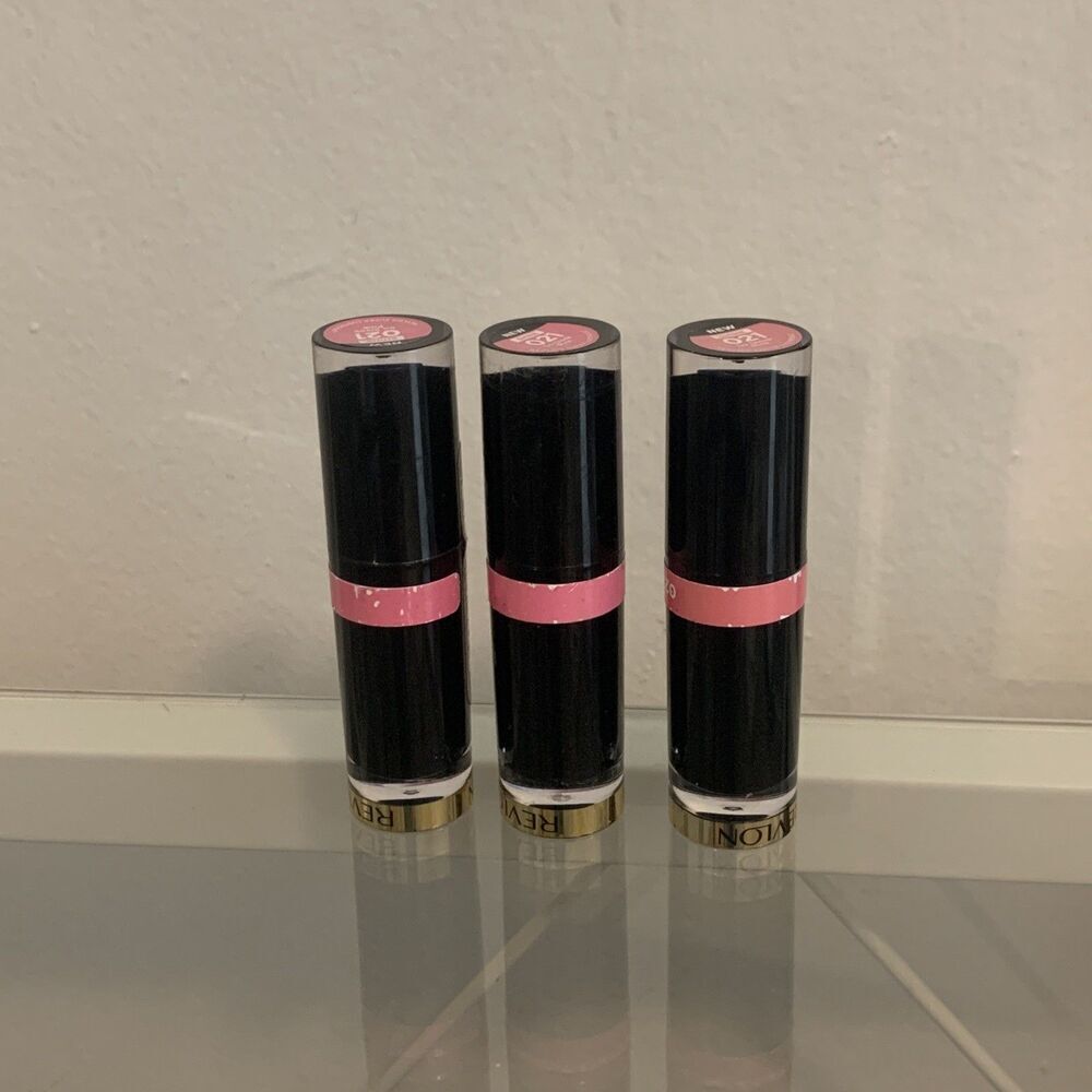 (3) Revlon Super Lustrous Glass Shine Lipstick 021 So Sleek Pink New Sealed